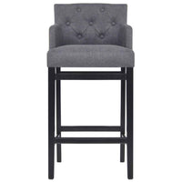 vidaXL Bancos de bar 2 pcs tecido cinzento-escuro