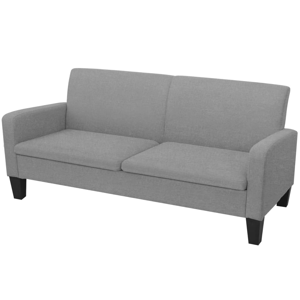 vidaXL Sofá de 2 lugares 135x65x76 cm cinzento claro