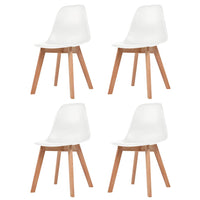 vidaXL Cadeiras de jantar 6 pcs plástico branco