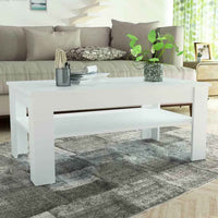 vidaXL Mesa de centro em aglomerado 110x65x48 cm branco