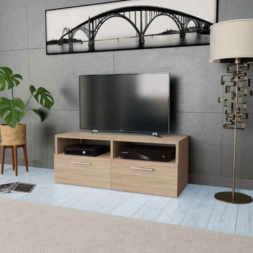 vidaXL Móvel de TV em aglomerado 95x35x36 cm branco