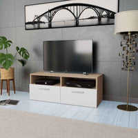 vidaXL Móvel de TV em aglomerado 95x35x36 cm branco