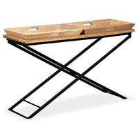 vidaXL Mesa de centro madeira de mangueira maciça 110x55x42 cm