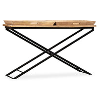 vidaXL Mesa de centro madeira de mangueira maciça 110x55x42 cm