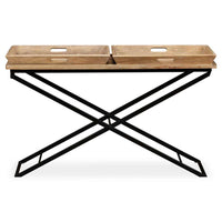 vidaXL Mesa de centro madeira de mangueira maciça 110x55x42 cm