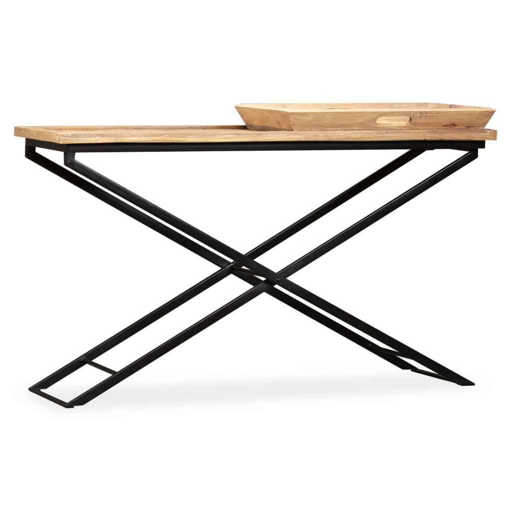 vidaXL Mesa de centro madeira de mangueira maciça 110x55x42 cm