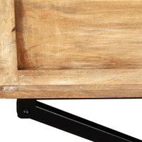 vidaXL Mesa de centro madeira de mangueira maciça 110x55x42 cm
