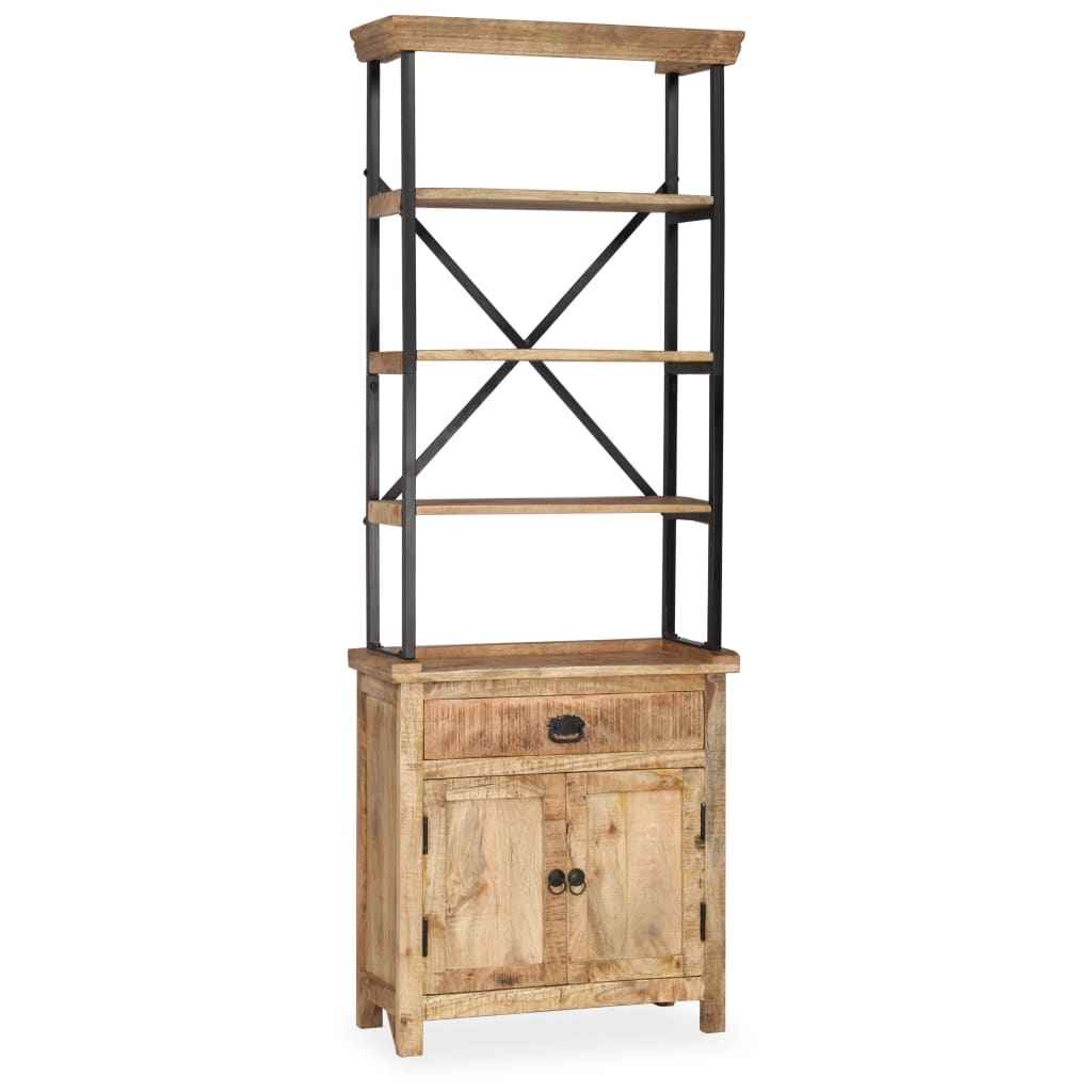 vidaXL Aparador c/ prateleiras madeira de mangueira maciça 65x30x180cm