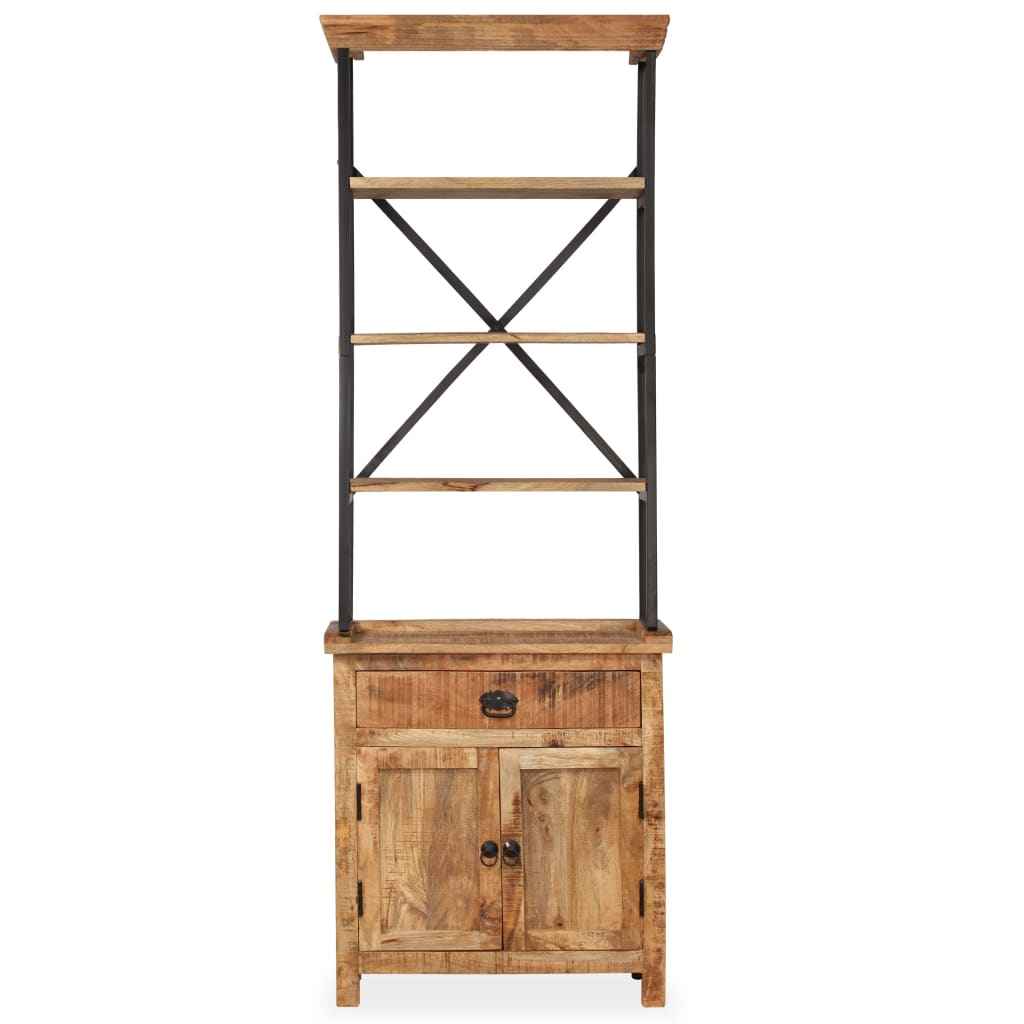 vidaXL Aparador c/ prateleiras madeira de mangueira maciça 65x30x180cm