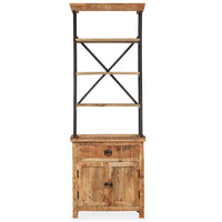 vidaXL Aparador c/ prateleiras madeira de mangueira maciça 65x30x180cm