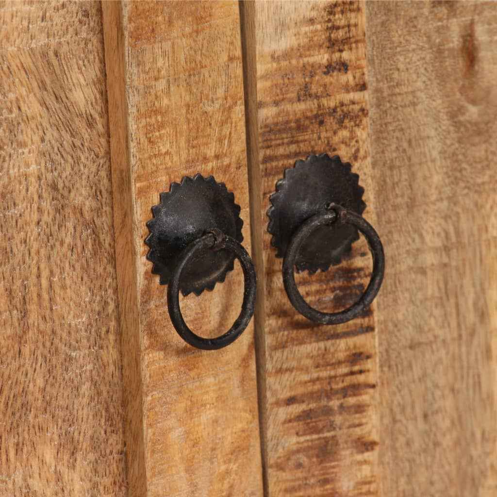 vidaXL Aparador c/ prateleiras madeira de mangueira maciça 65x30x180cm