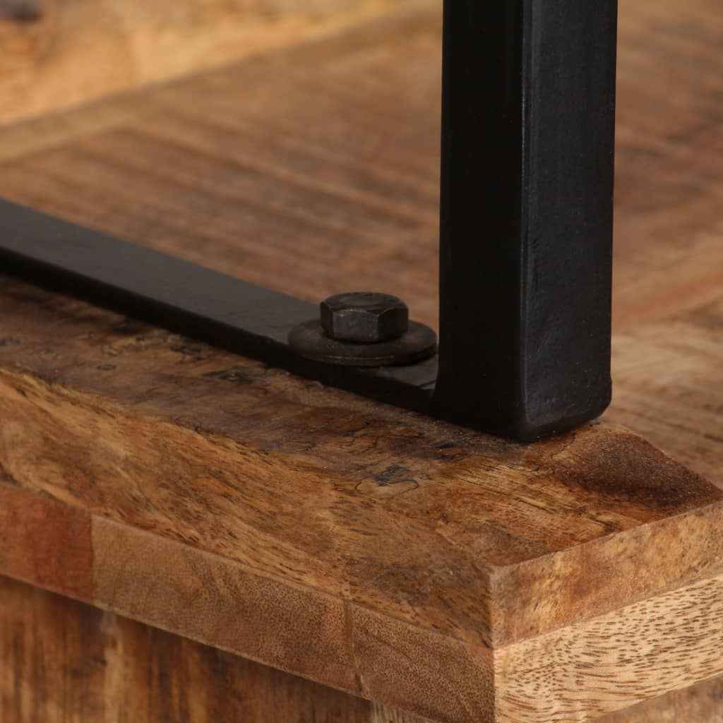 vidaXL Aparador c/ prateleiras madeira de mangueira maciça 65x30x180cm