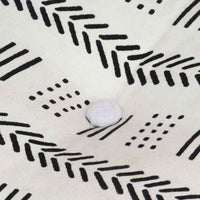 vidaXL Pufes Geométrico Manual Cinza e Branco 40 x 40 x 40 cm tecido