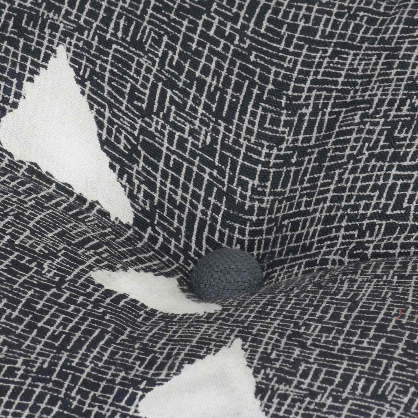 vidaXL Pufes Geométrico Manual Cinza e Branco 40 x 40 x 40 cm tecido