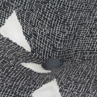 vidaXL Pufes Geométrico Manual Cinza e Branco 40 x 40 x 40 cm tecido