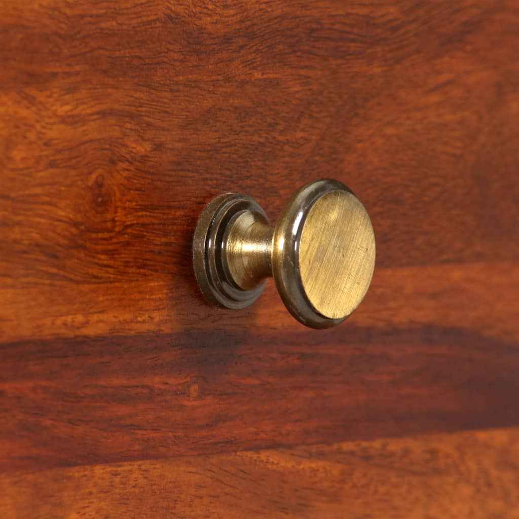 vidaXL Mesa consola em madeira de acácia maciça 90x32x76 cm