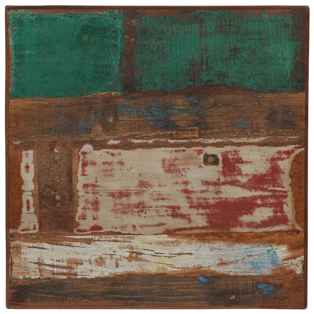 vidaXL Mesa de bar madeira recuperada maciça multicolor 60x60x107 cm