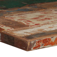 vidaXL Mesa de bar madeira recuperada maciça multicolor 60x60x107 cm
