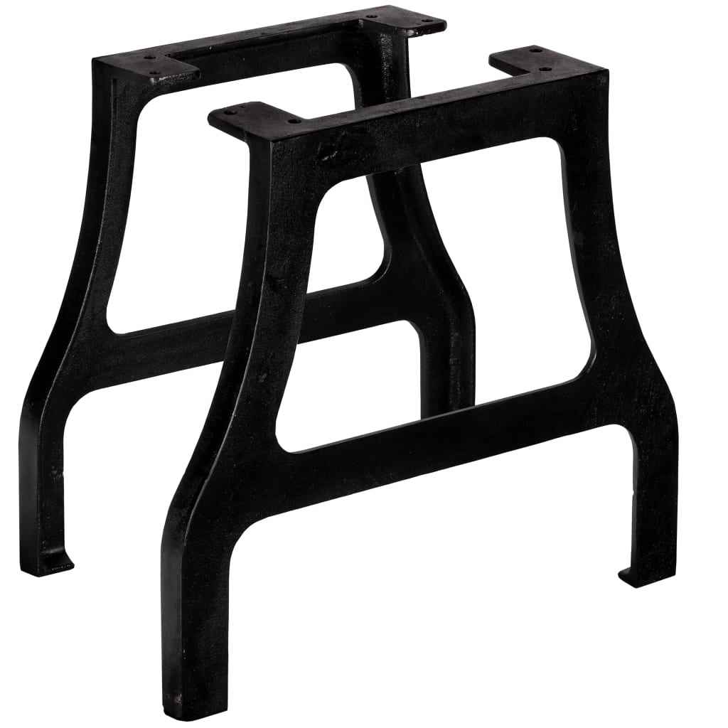 vidaXL Pernas p/ mesa de jantar 2 pcs estrutura em A ferro fundido