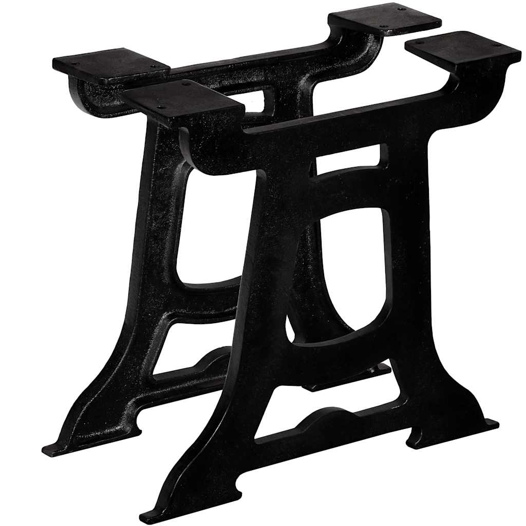 vidaXL Pernas p/ mesa de jantar 2 pcs estrutura em A ferro fundido