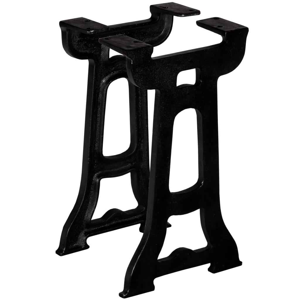 vidaXL Pernas p/ mesa de jantar 2 pcs estrutura em A ferro fundido