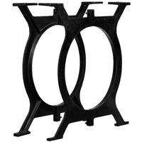 vidaXL Pernas p/ mesa de jantar 2 pcs estrutura em A ferro fundido