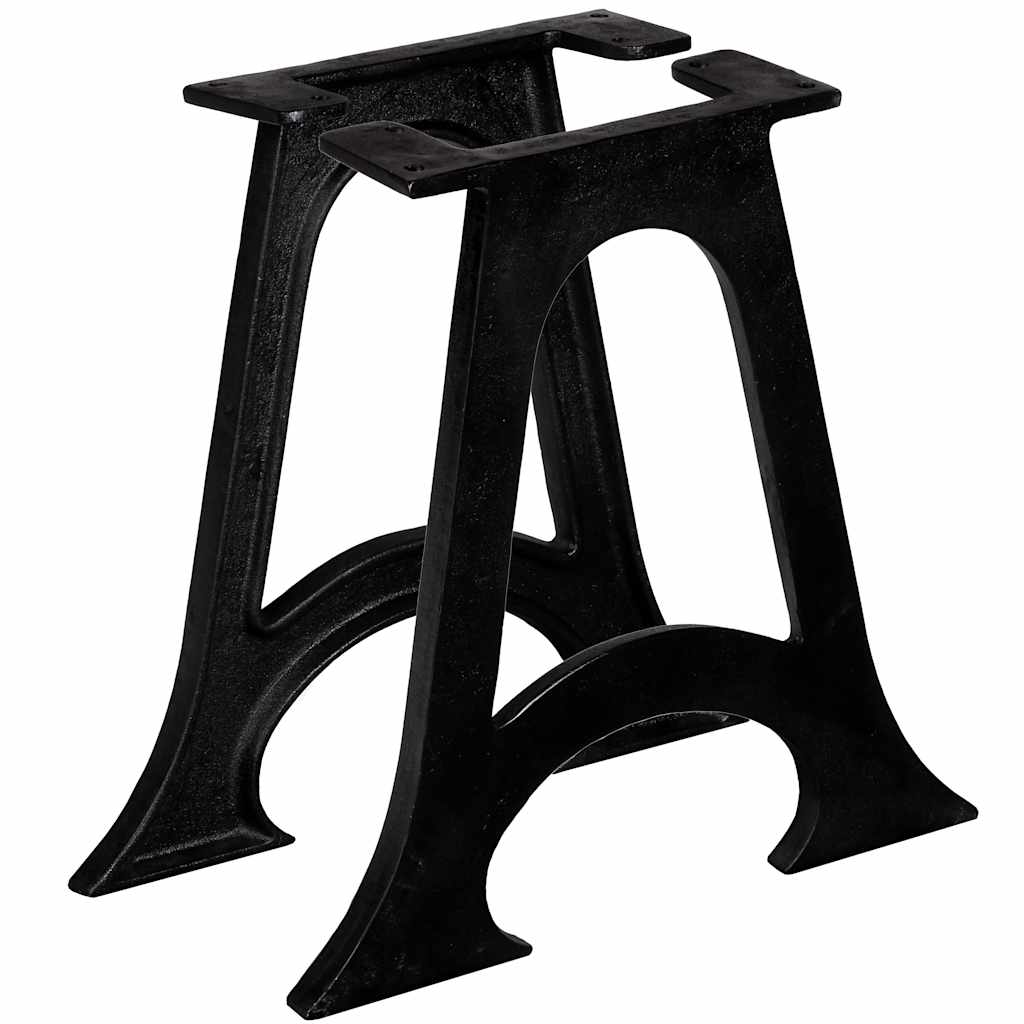 vidaXL Pernas p/ mesa de jantar 2 pcs estrutura em A ferro fundido