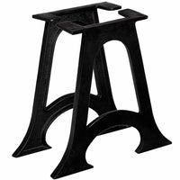 vidaXL Pernas p/ mesa de jantar 2 pcs estrutura em A ferro fundido