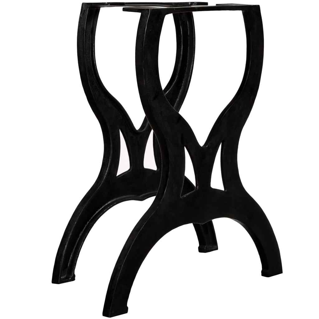 vidaXL Pernas p/ mesa de jantar 2 pcs estrutura em A ferro fundido