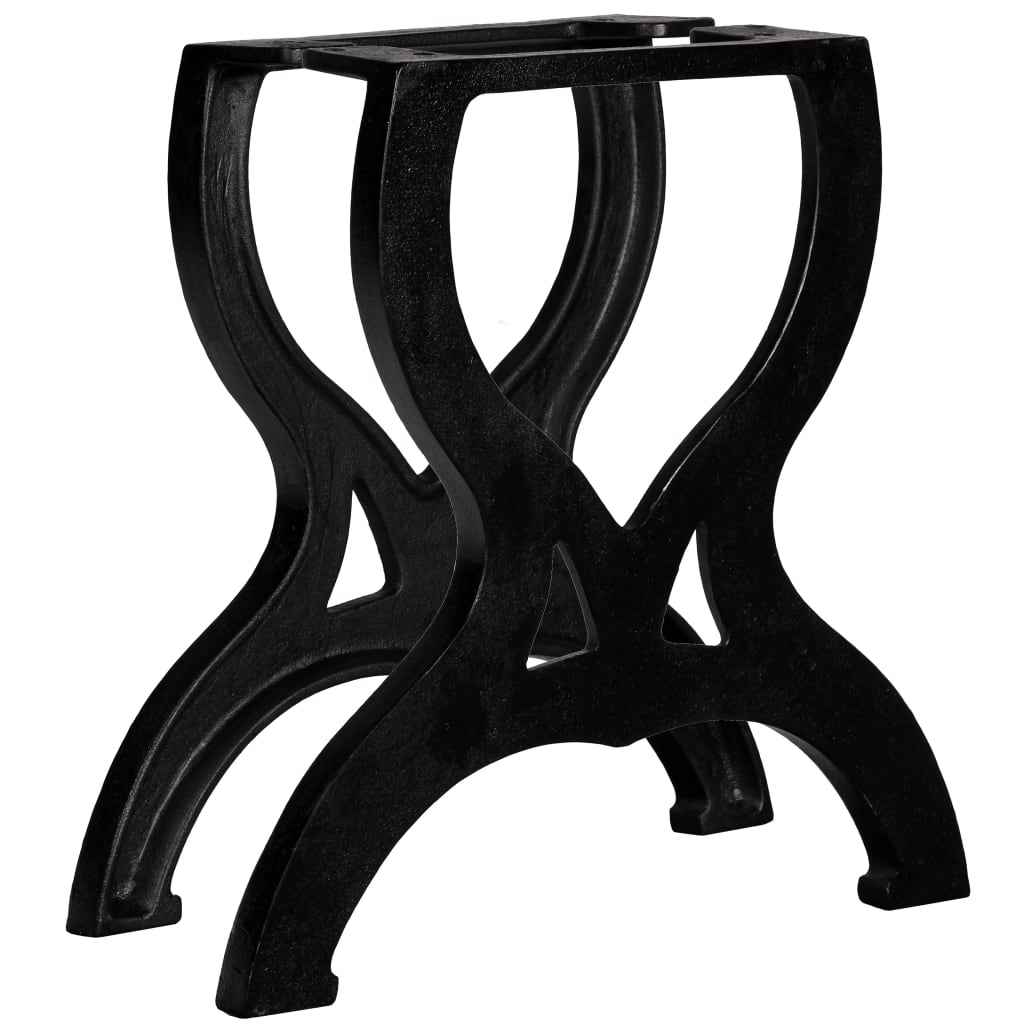 vidaXL Pernas p/ mesa de jantar 2 pcs estrutura em A ferro fundido