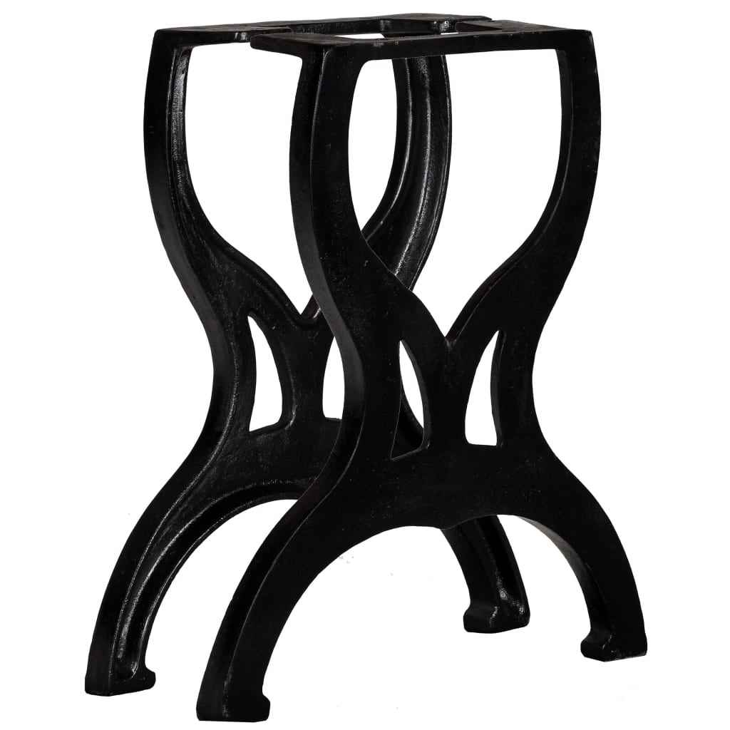 vidaXL Pernas p/ mesa de jantar 2 pcs estrutura em A ferro fundido