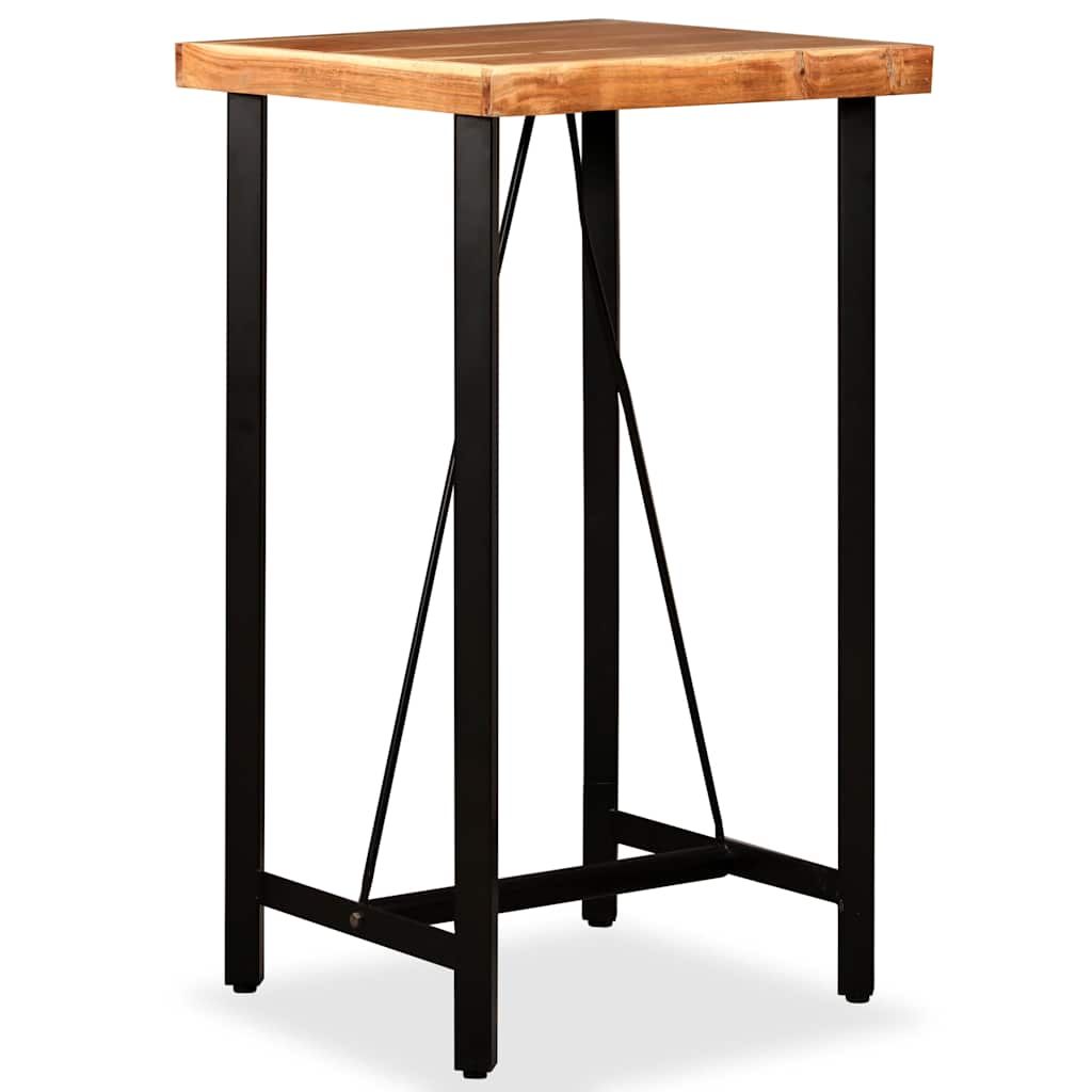 vidaXL Mesa de bar 60x60x107 cm madeira de acácia maciça