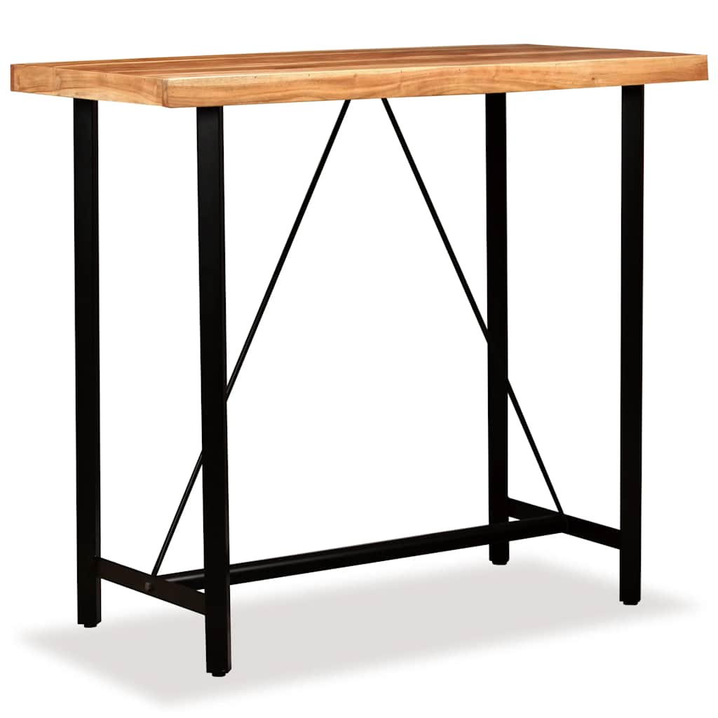 vidaXL Mesa de bar 60x60x107 cm madeira de acácia maciça