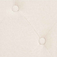 vidaXL Sofá de 2 lugares tecido branco nata