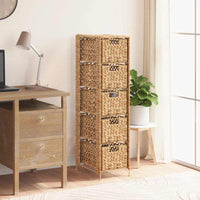 vidaXL Unidade de arrumação c/ 5 cestos 25,5x37x100 cm jacinto de água