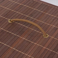 vidaXL Cesto retangular para roupa suja bambu castanho