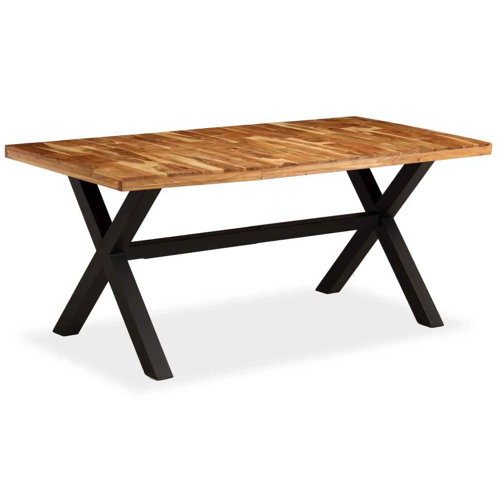 vidaXL Mesa de jantar madeira maciça de mangueira e acácia 180x90x76cm