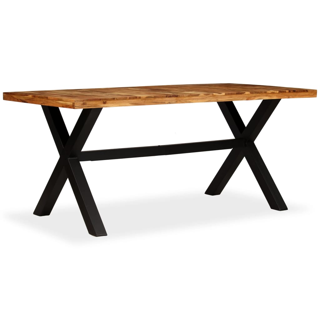 vidaXL Mesa de jantar 180x90x76 cm madeira maciça