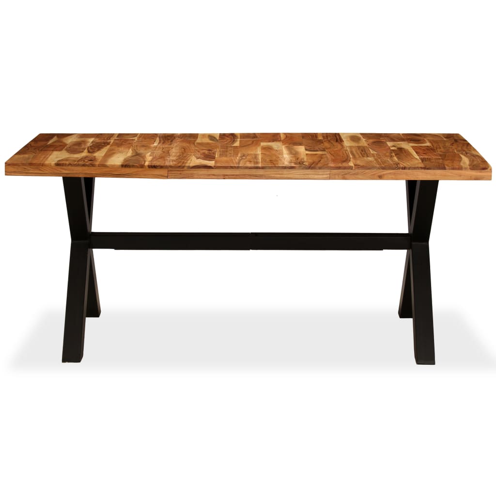 vidaXL Mesa de jantar 180x90x76 cm madeira maciça
