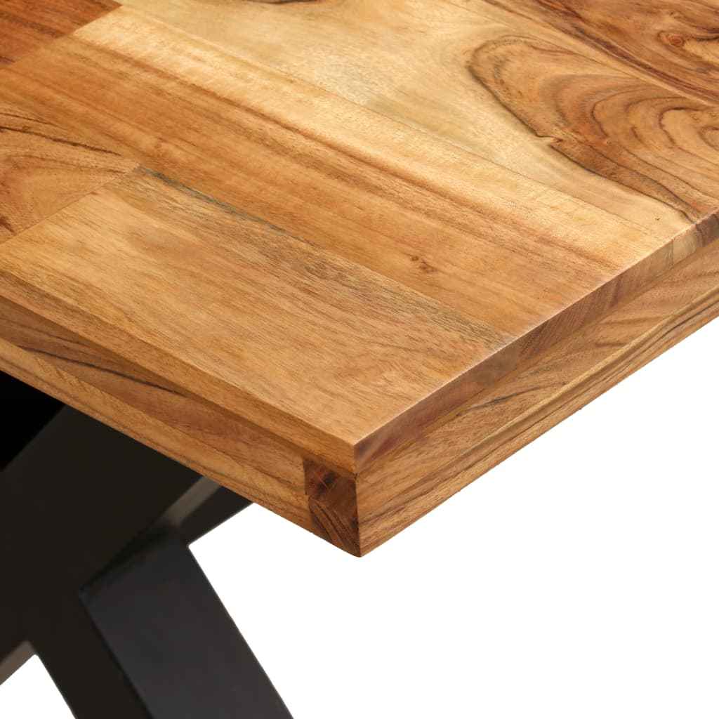 vidaXL Mesa de jantar madeira maciça de mangueira e acácia 180x90x76cm