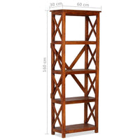 vidaXL Estante madeira maciça c/ acabamento em a mel 60x30x160 cm