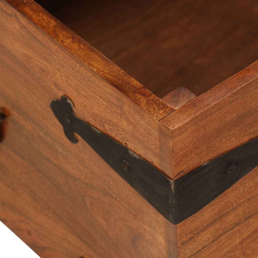 vidaXL Mesa de centro acácia maciça c/ acabamento a mel 110x55x35 cm