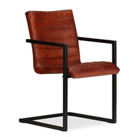 vidaXL Cadeiras de jantar 2 pcs couro genuíno castanho