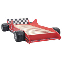 vidaXL Cama carro de corrida para crianças 90x200 cm vermelho