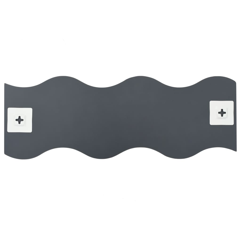 vidaXL Espelhos de parede 4 pcs vidro ondulado 60x18,5 cm
