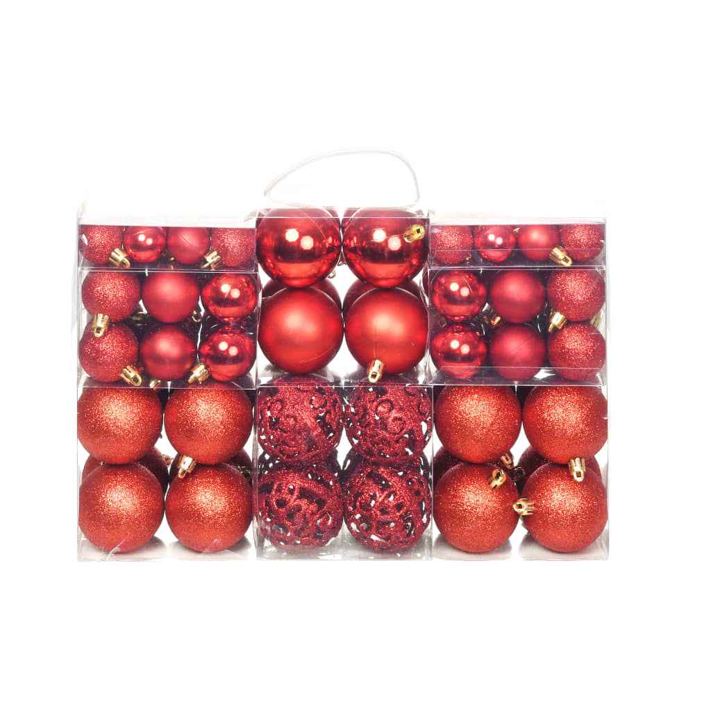 vidaXL Conjunto de bolas de natal 100 pcs 3/4/6 cm dourado