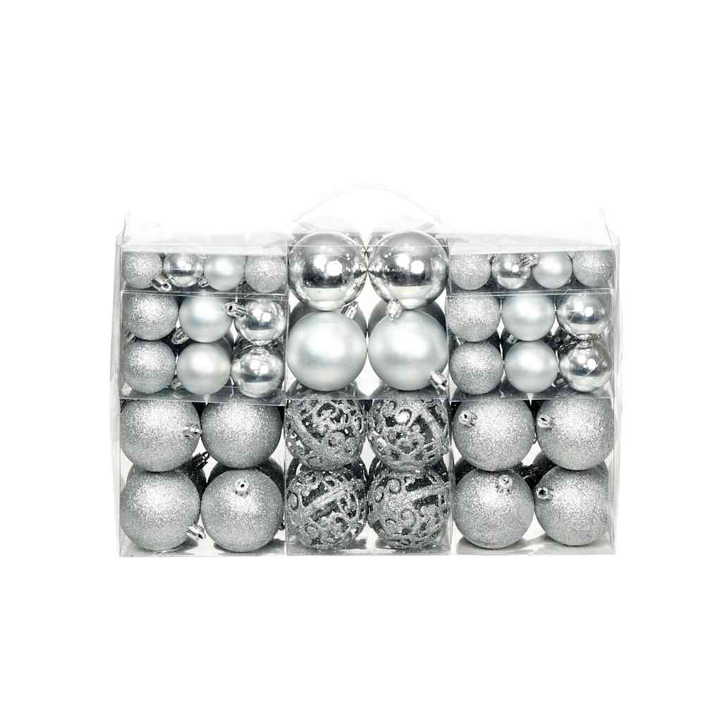 vidaXL Conjunto de bolas de natal 100 pcs 3/4/6 cm dourado