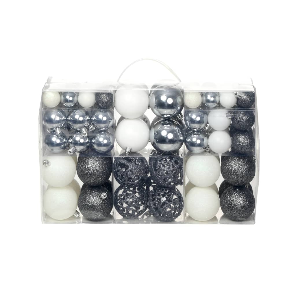 vidaXL Conjunto de bolas de natal 100 pcs 3/4/6 cm dourado
