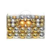 vidaXL Conjunto de bolas de natal 100 pcs 3/4/6 cm dourado