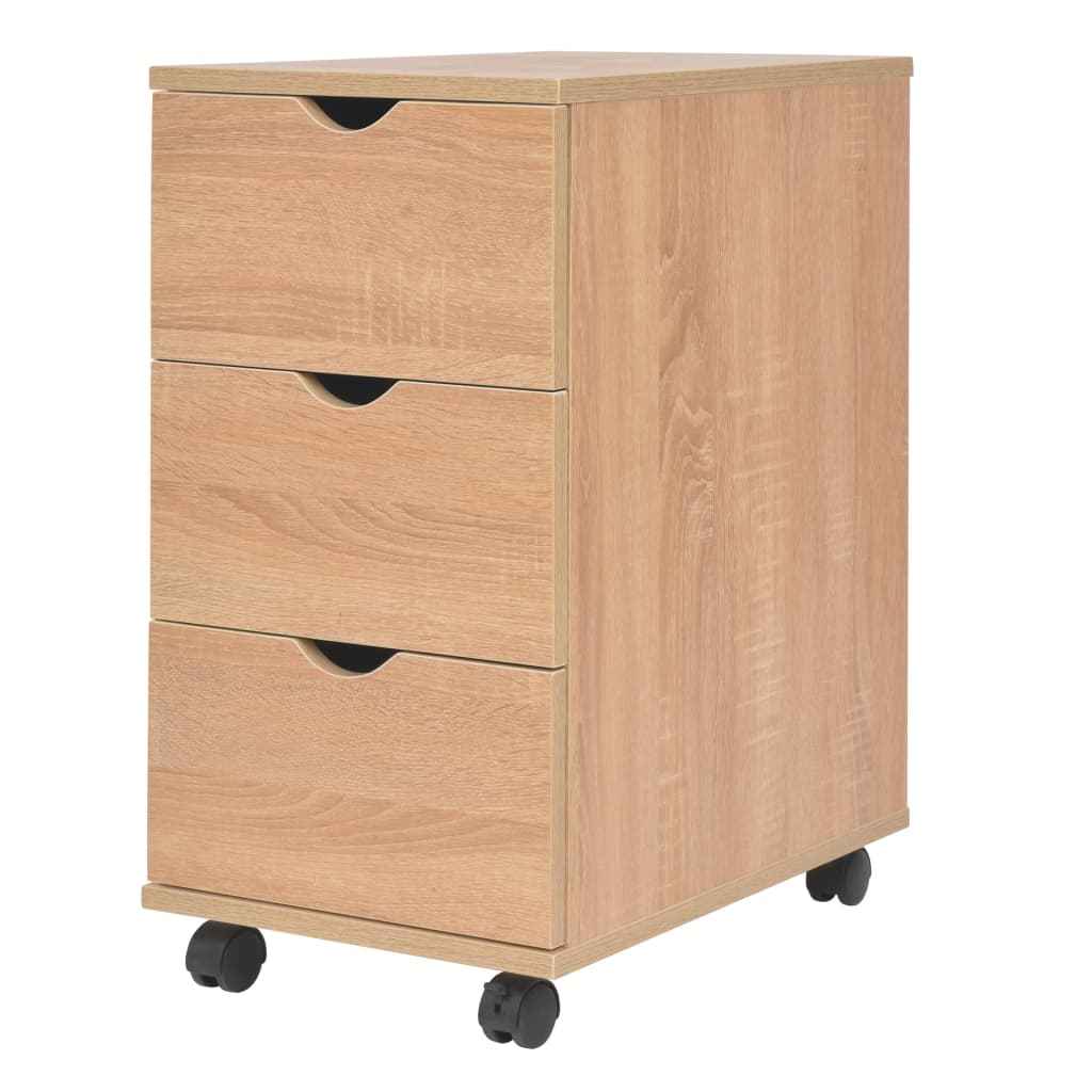 vidaXL Unidade de gavetas 33x45x60 cm preto